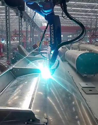 機器人焊接工作站——罐車附件焊接機器人